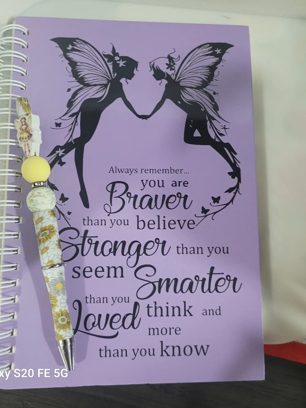 Lavender Fairy Inspirational Spiral Notebook Bundle